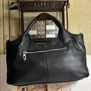 ISWEE Black Pebbled Leather Shoulder Bag. PERFECT CONDITION